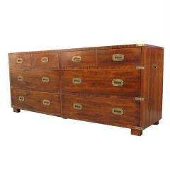 Stunning Vintage Rosewood & Brass Campaign Chest