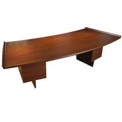 Curved Modern Executive Desk by Harvey Probber