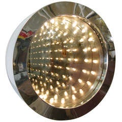 Modern Chrome Infinity Mirror by Curtis Jere