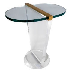 Rare 1970's Drinks Table in Lucite & Glass by Les Prismatiques