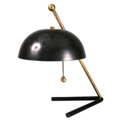 Outstanding 1950's Modern Brass Table Lamp