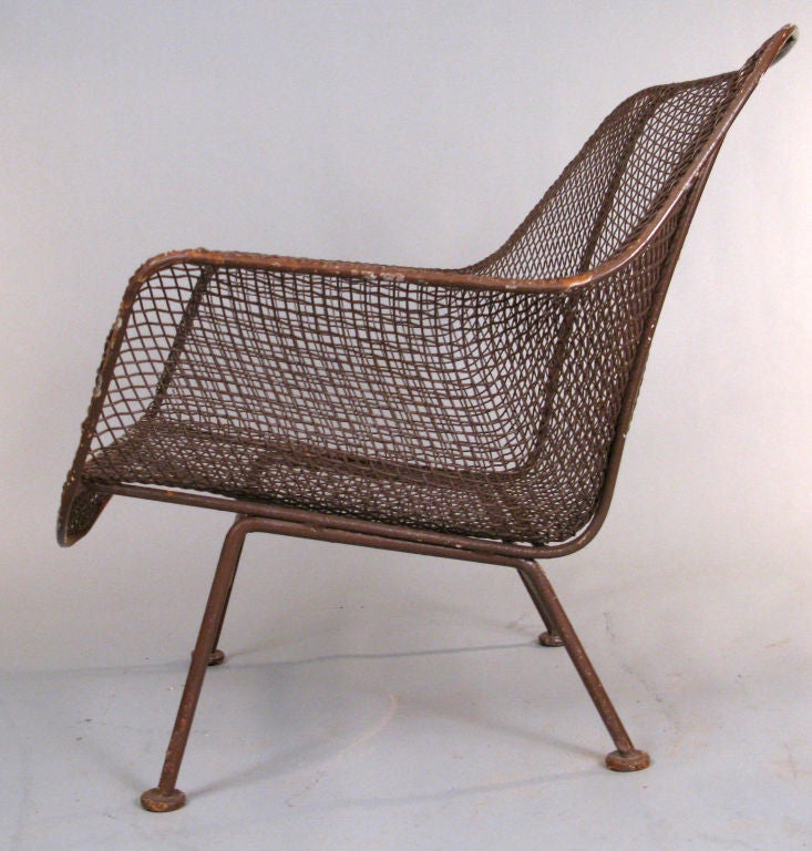 American Pair of Vintage 'Sculptura' Garden Lounge Chairs by Woodard