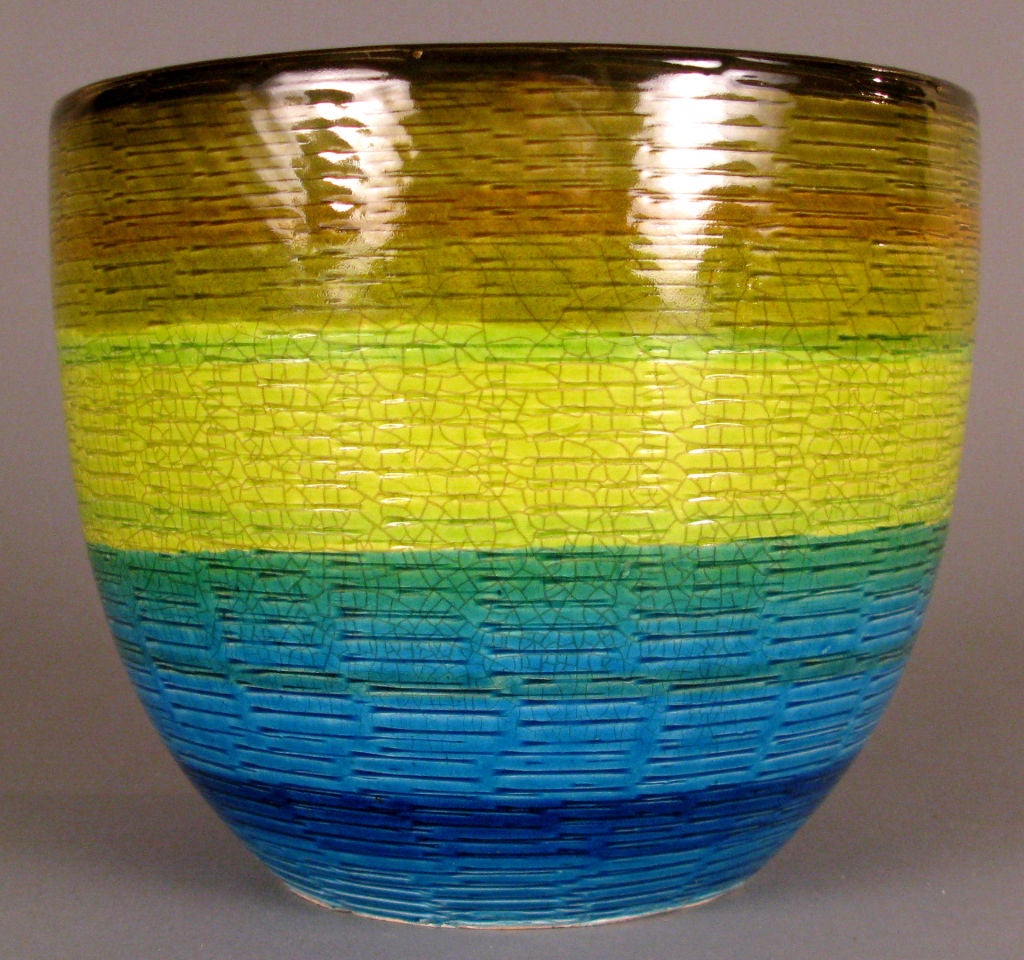 Vintage Glazed Ceramic Bowl at 1stdibs