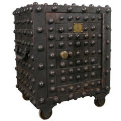 Exceptional Antique Cast Iron Hobnail Safe