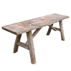 Antique Rustic Log Console Table