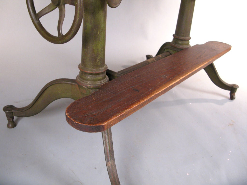 Exceptional Antique Cast Iron Adjustable Drafting Table 2