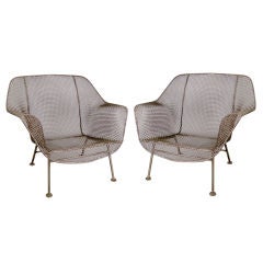Pair of Vintage 
Sculptura
 Garden Lounge Chairs by Woodard