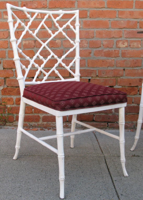 American Vintage Cast Iron Bamboo Dining Table & Chairs