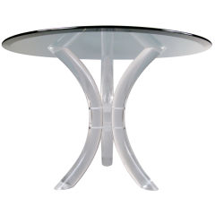 Stunning Lucite & Glass Dining Table