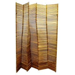 Sculptural Teak Folding Screen by Mathew Gagnon