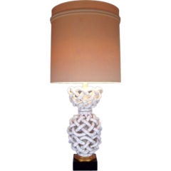 Dynamic Italian Mid-Century Ceramic Lamp