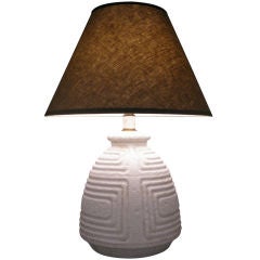 1970
s Carved Volcanic Stone Table Lamp