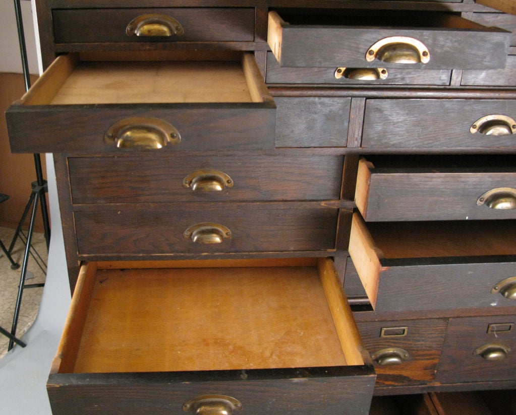 20th Century Antique Oak Stacking Apothecary Chest