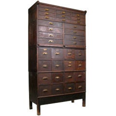 Antique Oak Stacking Apothecary Chest