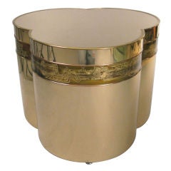 Etched Brass Table by Bernard Rohne for Mastercraft