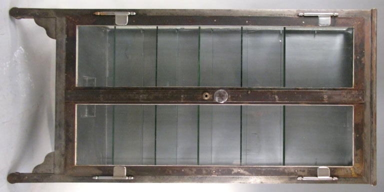 antique glass apothecary cabinet