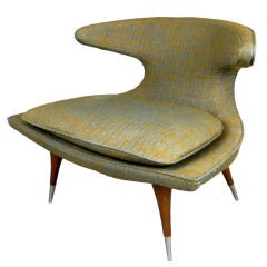 Modern Sculptural 'Horn' Lounge Chair by Karpen