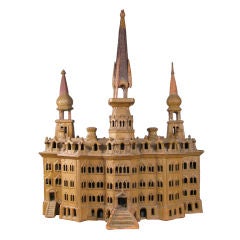 Antique Carved Indian Palace Model