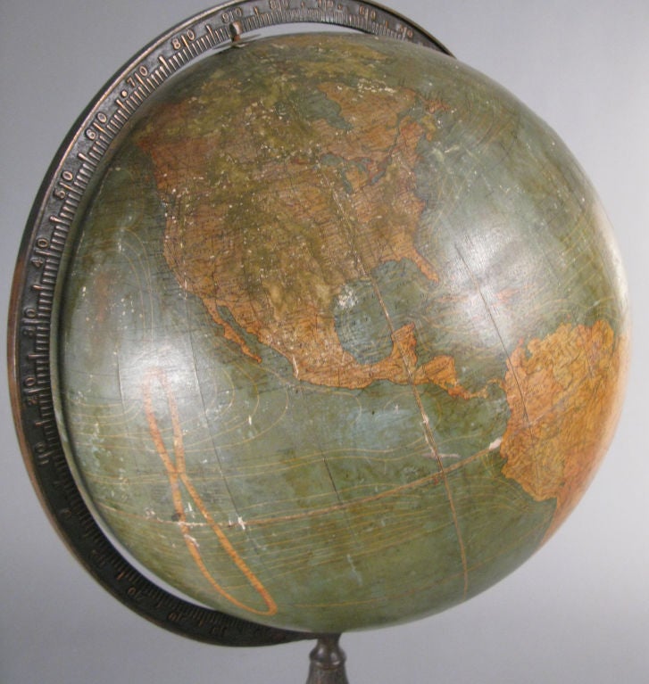 Antique Terrestrial Globe by Johnston