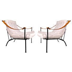 Pair of Sculptural Mid-Century Lounge Chairs