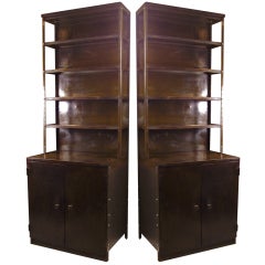 Vintage Industrial Steel Cabinet Bookcase