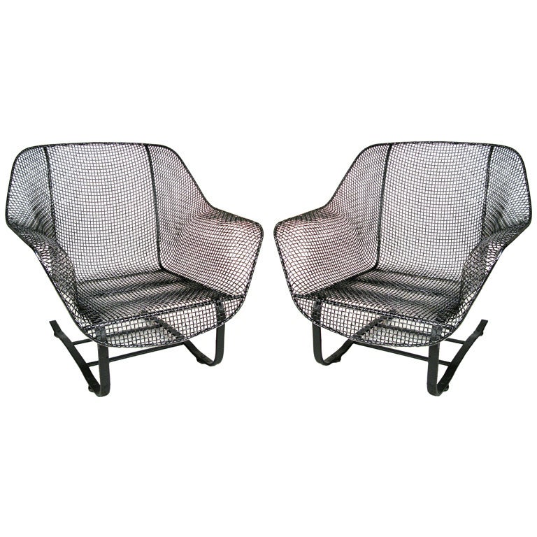 Pair of Large Sculptural Garden Lounge Chairs by Russell Woodard