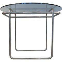 Vintage Chrome & Glass Table in the style of Marcel Breuer