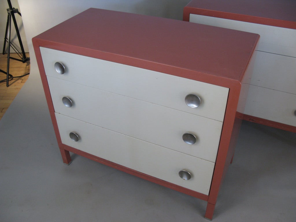 Mid-20th Century Pair of Vintage Modern Chests by Norman Bel Geddes