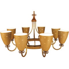 Vintage Brass Chandelier by Lightolier