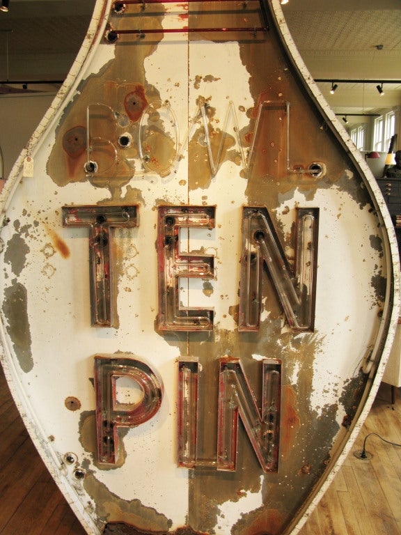 Monumental 'Ten Pin' Neon Bowling Sign 1