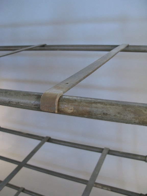 Antique Industrial Cast Iron Rolling Shelf Cart 1