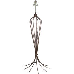 French 1950's Wrought Iron Floor Lamp