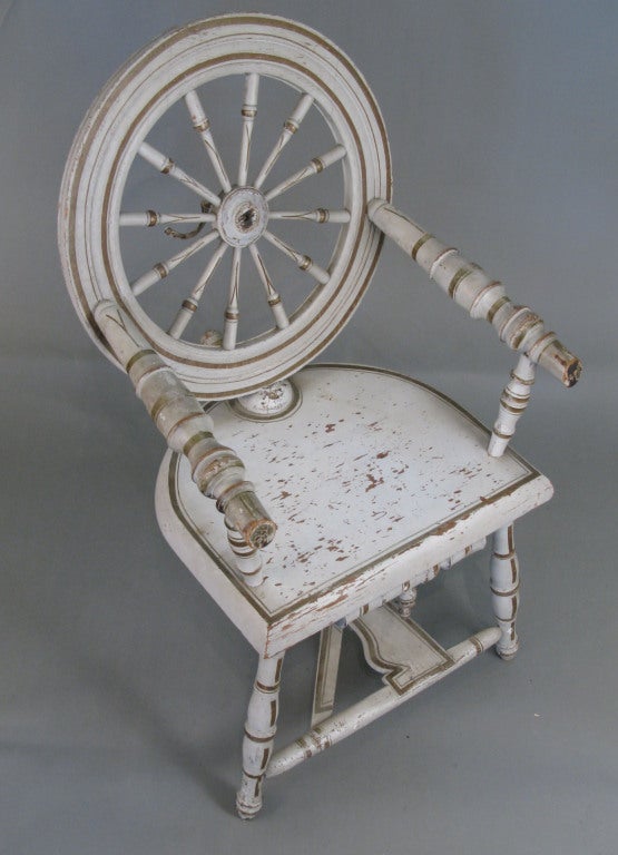 antique spinning wheel chair