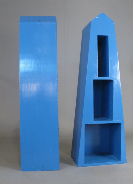 Pair of Pyramid Bookcases from the estate of Fred Hughes 1