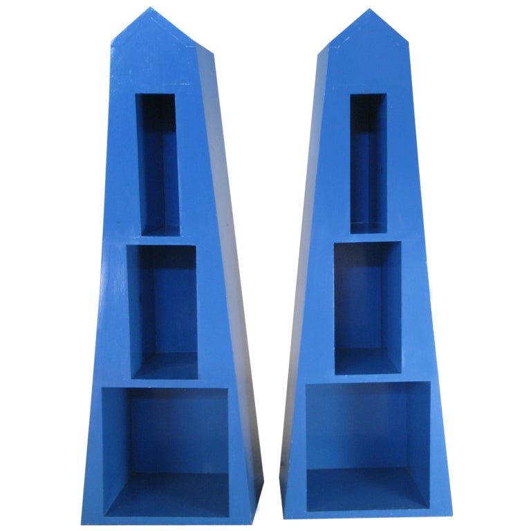 Pair of Pyramid Bookcases from the estate of Fred Hughes