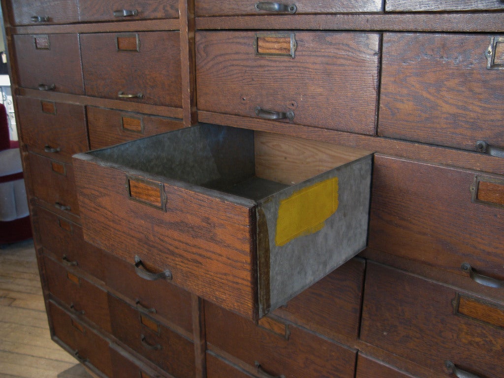 American Antique Industrial 50 Drawer Apothecary Cabinet