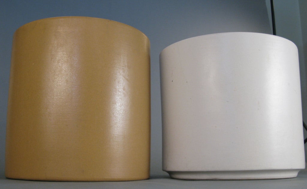 Pair of Vintage Architectural Pottery Bisque Planters