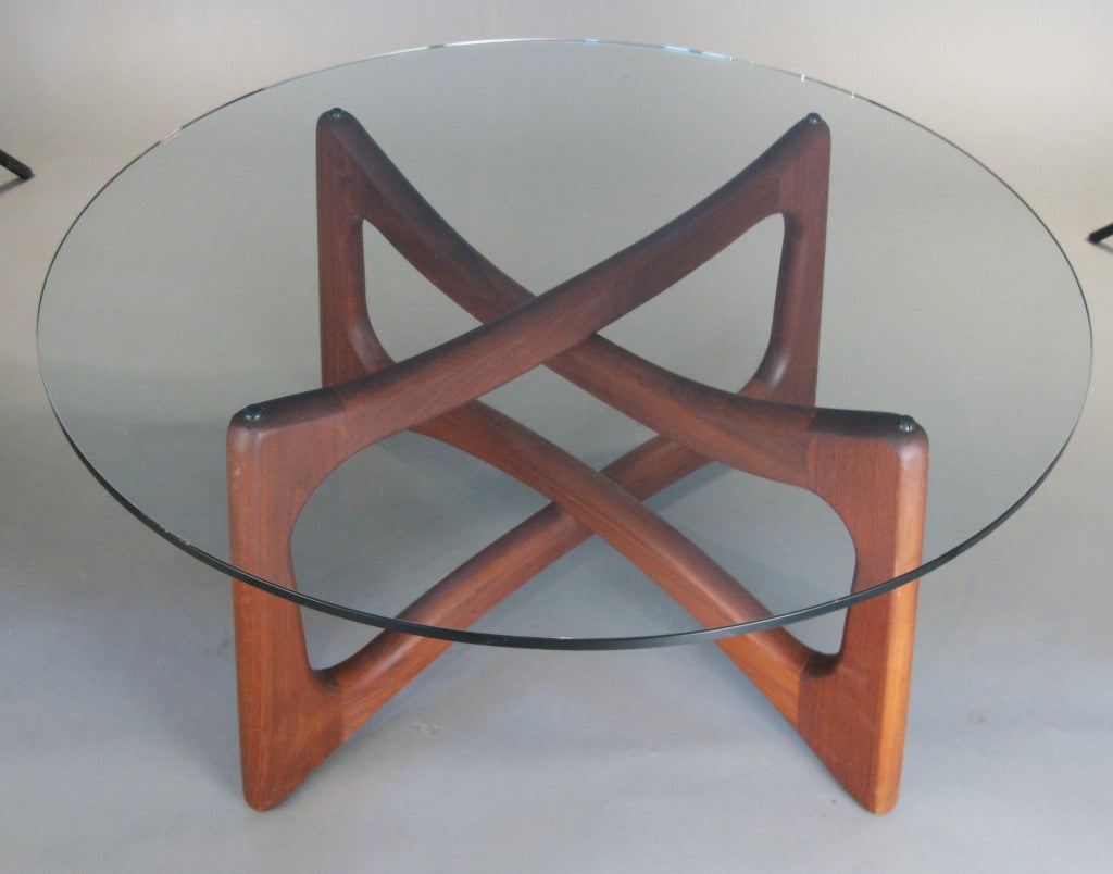Vintage Open Cube Cocktail Table in Walnut by Adrian Pearsall In Excellent Condition In Hudson, NY