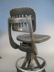 Antique Industrial Drafting Stool by Sikes at 1stdibs