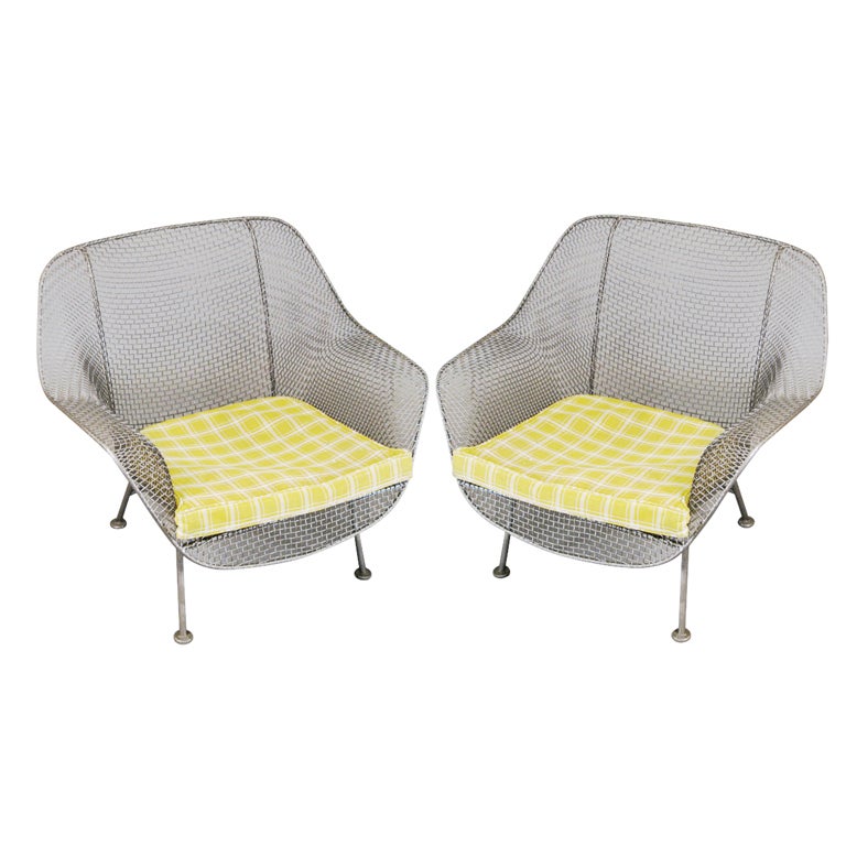 Pair of Vintage 'Sculptura' Lounge Chairs by Woodard