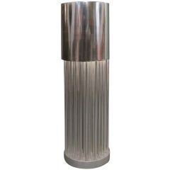 Vintage 1940's French Aluminum Table Lamp 7
