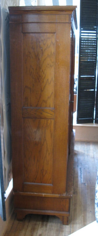 Antique Oak & Glass Collectors Display Case 1