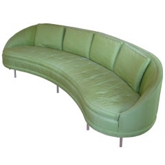 Stylish Mid-Century Curved Sofa
