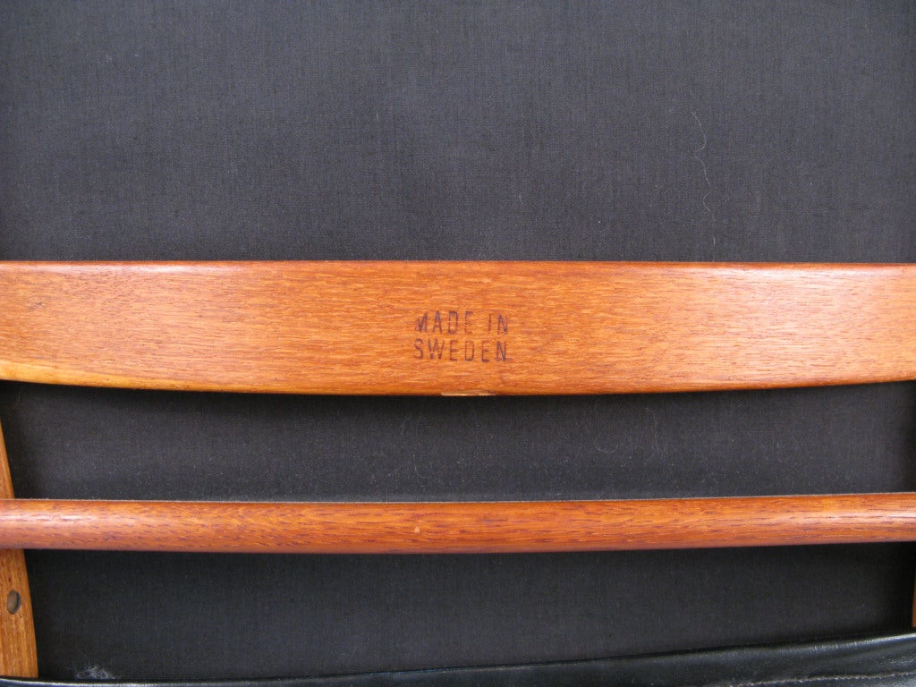 Vintage Lamino Leather Lounge Chair by Yngve Ekstrom 1