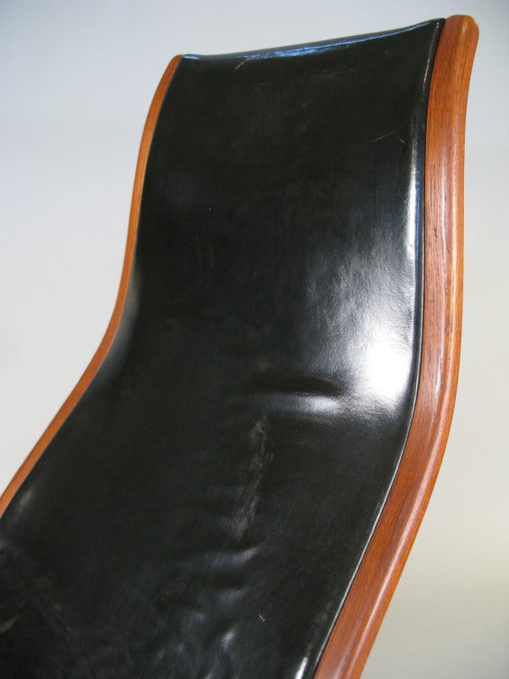 Vintage Lamino Leather Lounge Chair by Yngve Ekstrom 3
