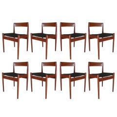 Set of Eight Rosewood Dining Chairs by Grete Jalk