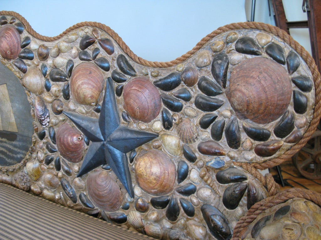 American Nautical Seashell Sofa