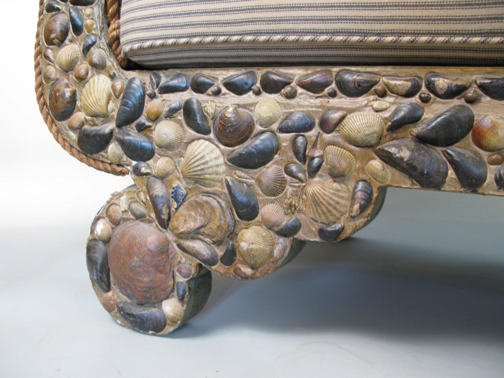 Wood Nautical Seashell Sofa