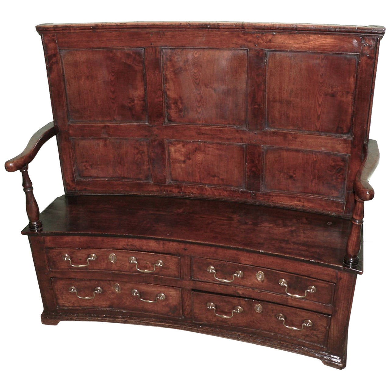 Welsh 19th Century Elm Bench in a Unusually Small Size