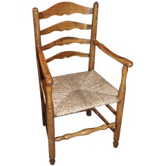 English Child's Ladderback Armchair in Ash Wood